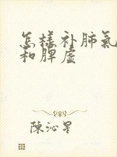 怎样补肺气不足和脾虚