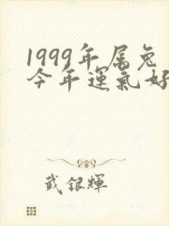 1999年属兔今年运气好不好
