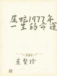 属蛇1977年一生的命运