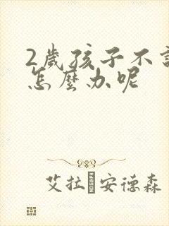 2岁孩子不说话怎么办呢