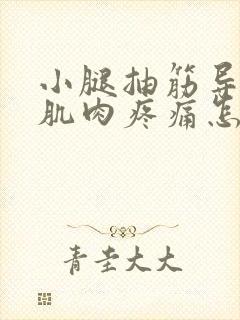 小腿抽筋导致的肌肉疼痛怎么缓解