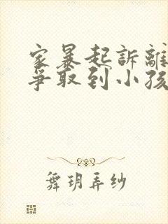 家暴起诉离婚能争取到小孩抚养权么