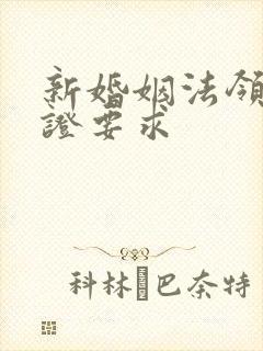 新婚姻法领结婚证要求