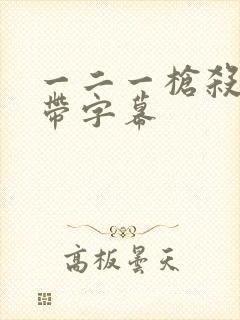 一二一枪杀大案带字幕封面