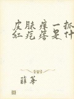 皮肤痒一抓就起红疙瘩是什么原因