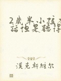 2岁半小孩不说话但是听得懂