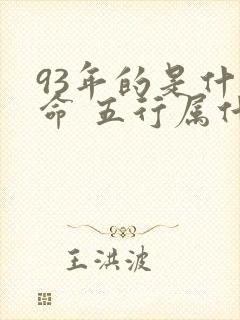 93年的是什么命 五行属什么封面