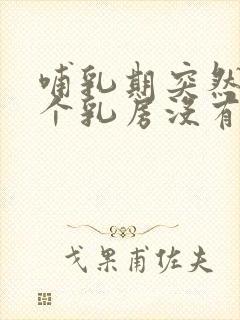 哺乳期突然有一个乳房没有奶水