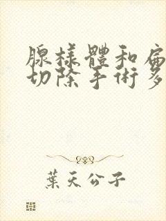 腺样体和扁桃体切除手术多少钱