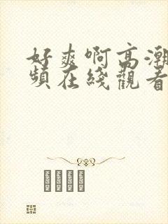 好爽啊高潮了视频在线观看