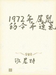 1972年属鼠的今年运气怎么样