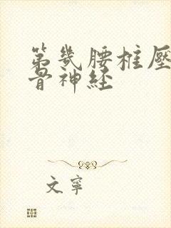 第几腰椎压迫坐骨神经封面