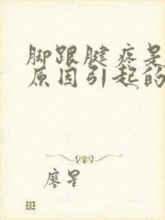 脚跟腱疼是什么原因引起的