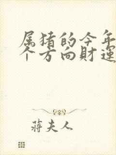 属猪的今年在哪个方向财运好封面