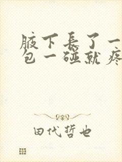 腋下长了一个大包一碰就疼很硬