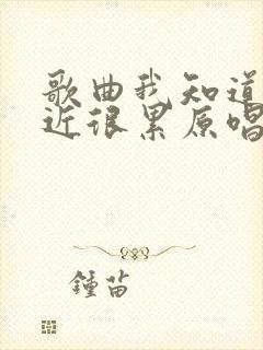 歌曲我知道你最近很累原唱完整版封面