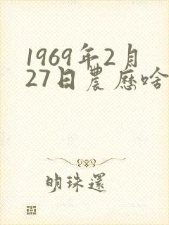 1969年2月27日农历啥命