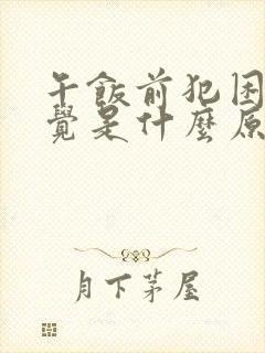 午饭前犯困想睡觉是什么原因