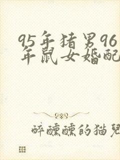 95年猪男96年鼠女婚配吗