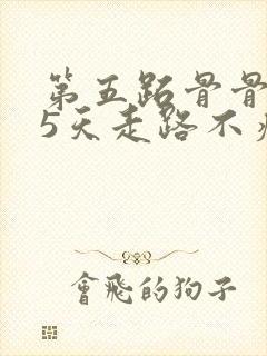 第五跖骨骨折15天走路不痛了