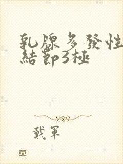 乳腺多发性囊性结节3极