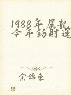 1988年属龙今年的财运