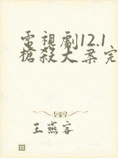 电视剧12.1枪杀大案完整版封面