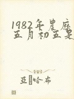 1982年农历五月初五是什么命