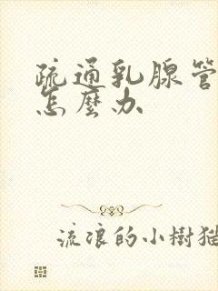 疏通乳腺管堵塞怎么办