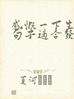 感慨一下生活的句子适合发朋友圈