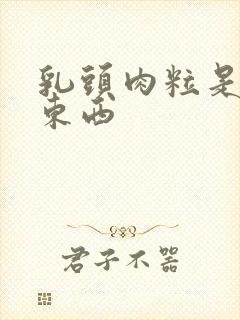 乳头肉粒是什么东西