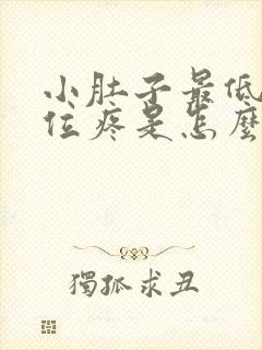 小肚子最低下部位疼是怎么回事?