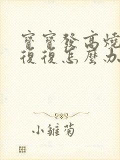 宝宝发高烧反反复复怎么办封面