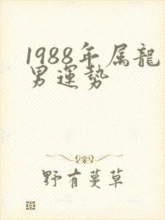 1988年属龙男运势