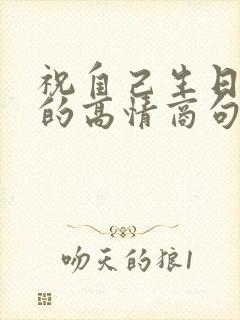 祝自己生日快乐的高情商句子简短