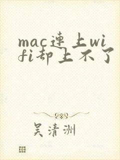 mac连上wifi却上不了网封面