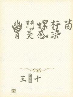 幽门螺杆菌慢性胃炎感染