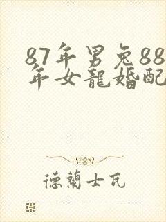 87年男兔88年女龙婚配好不好