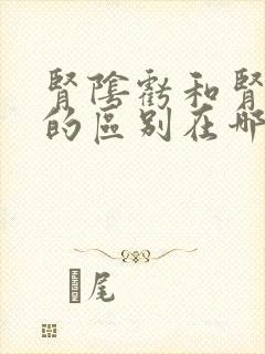 肾阴亏和肾阳亏的区别在哪里