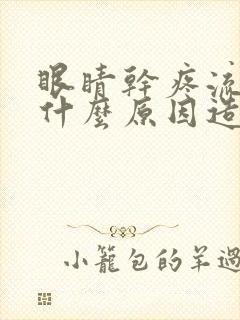 眼睛干疼流泪是什么原因造成的