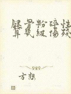 腿骨粉碎性骨折算几级伤残