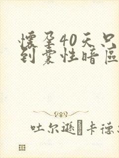 怀孕40天只看到囊性暗区封面