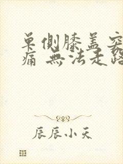 单侧膝盖突然疼痛 无法走路封面