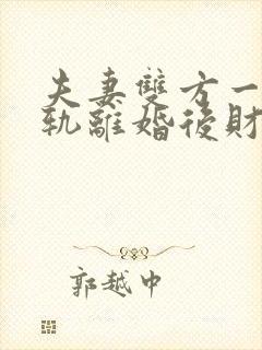 夫妻双方一方出轨离婚后财产怎么分配