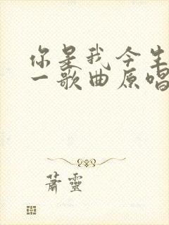 你是我今生的唯一歌曲原唱