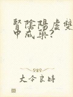 肾阴阳虚双补的中成药?封面