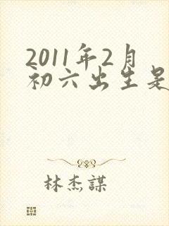 2011年2月初六出生是什么命