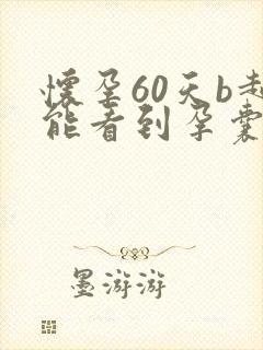 怀孕60天b超能看到孕囊吗封面