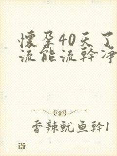 怀孕40天了药流能流干净吗