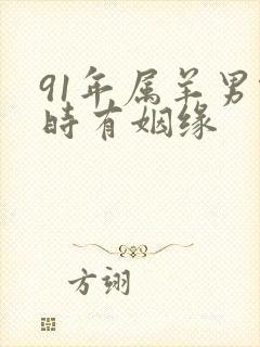 91年属羊男何时有姻缘